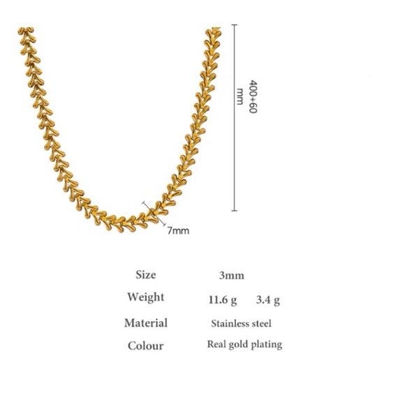 🍃Gold plated leaf necklace - Picture 3 of 5